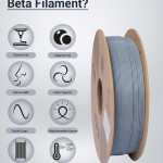 Beta ABS+ Filament Grey