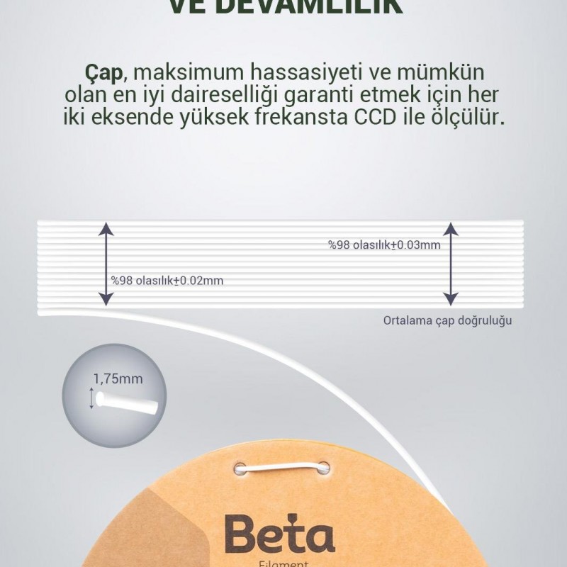 Beta ABS+ Filament White