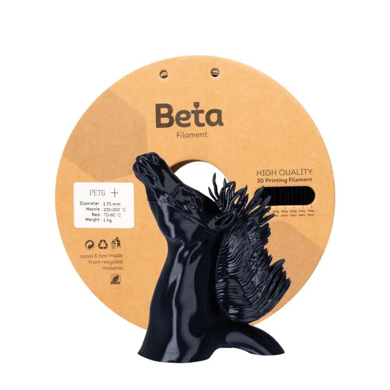 Beta PETG+ Filament Black