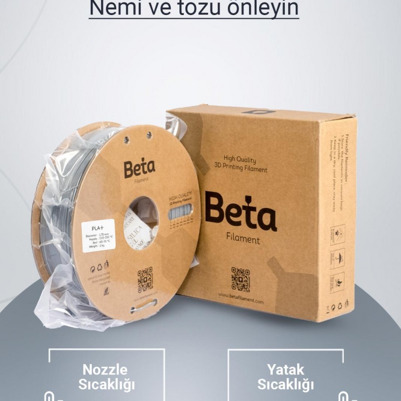 Beta PLA+ Filament Grey