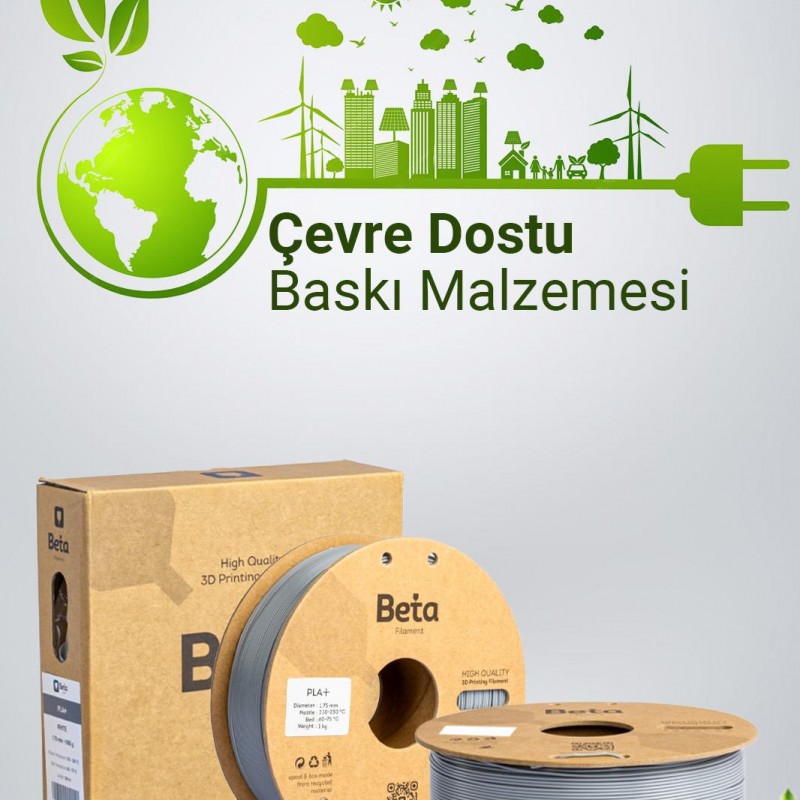 Beta PLA+ Filament Grey