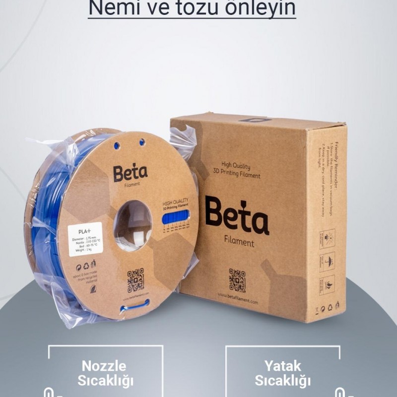 Beta PLA+ Filament Neon Blue