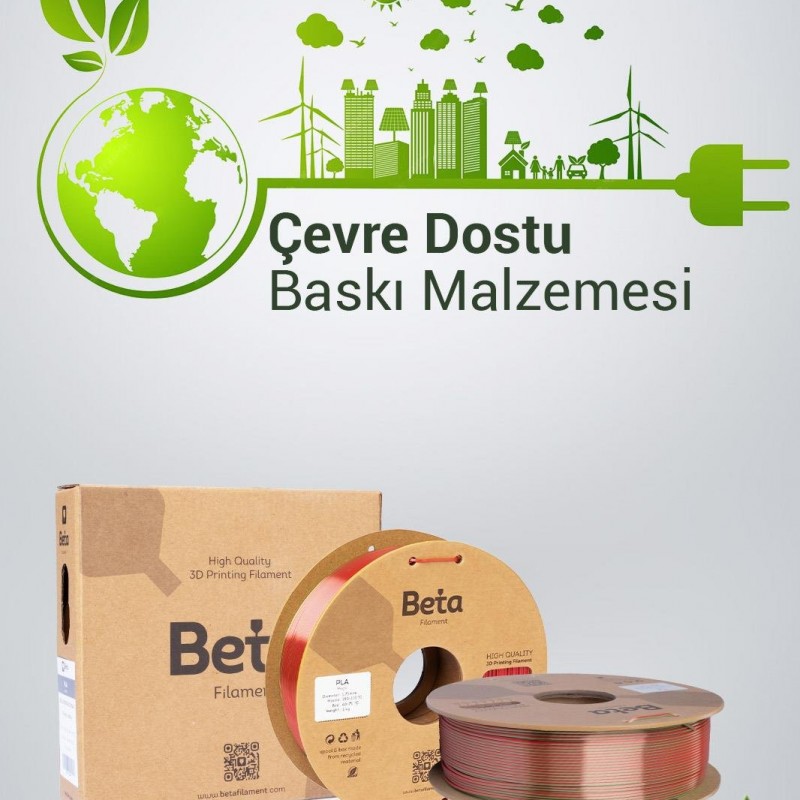 Beta PLA-Magic Silk Filament Red Green