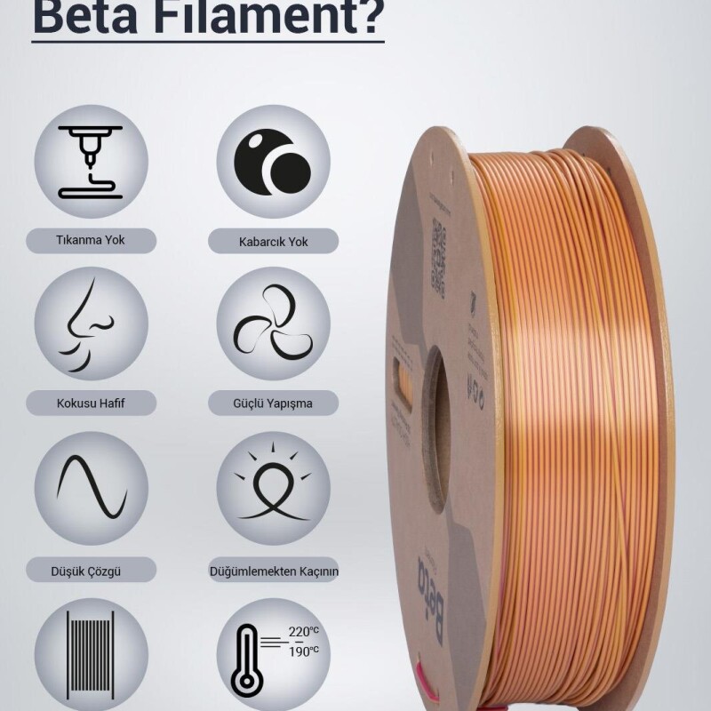 Beta PLA-Magic Silk Rose Red-Gold