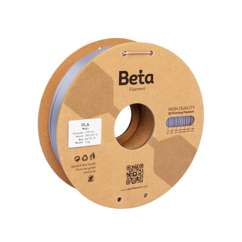 Beta PLA-Magic Silk Rose Red-Silver