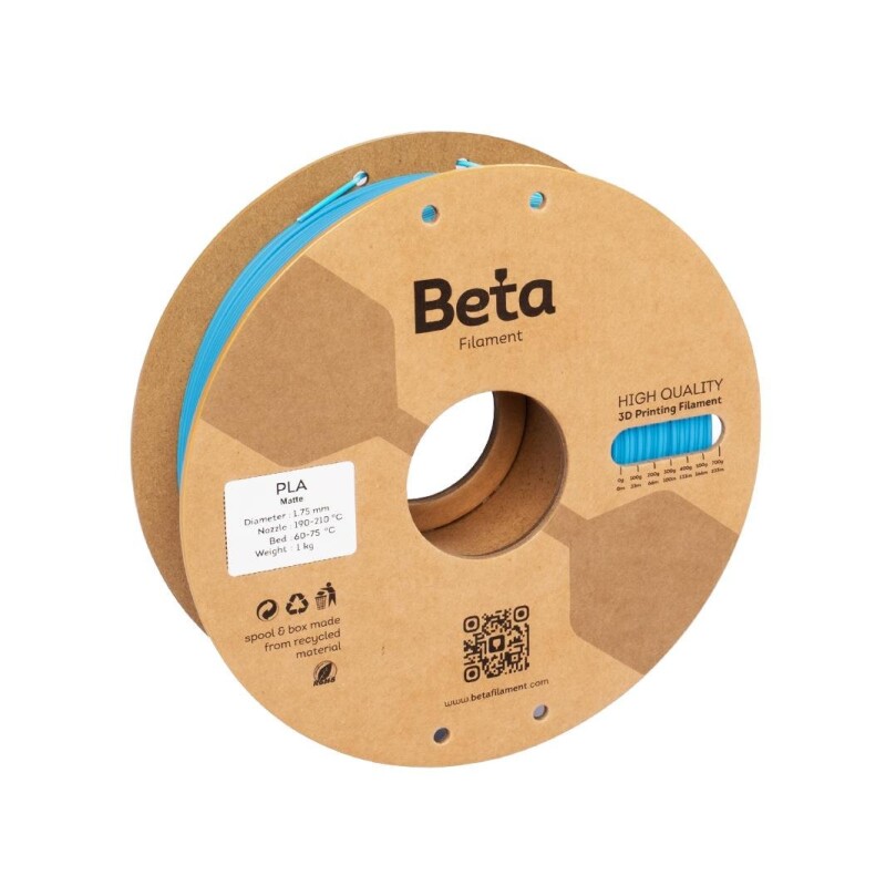 Beta PLA-Matte Filament Azure Blue