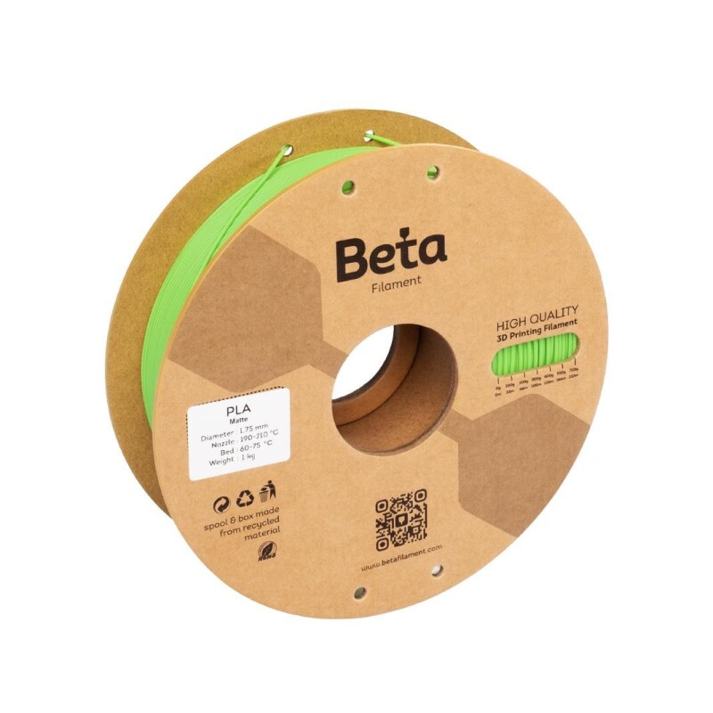 Beta PLA-Matte Filament Scallion Green
