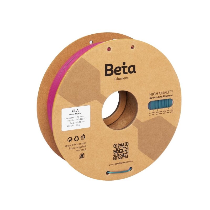 Beta PLA Matte Mystic Blue Green Red