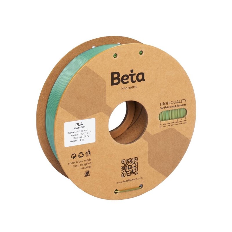 Beta PLA-Mystic Silk Filament Blue Green Gold