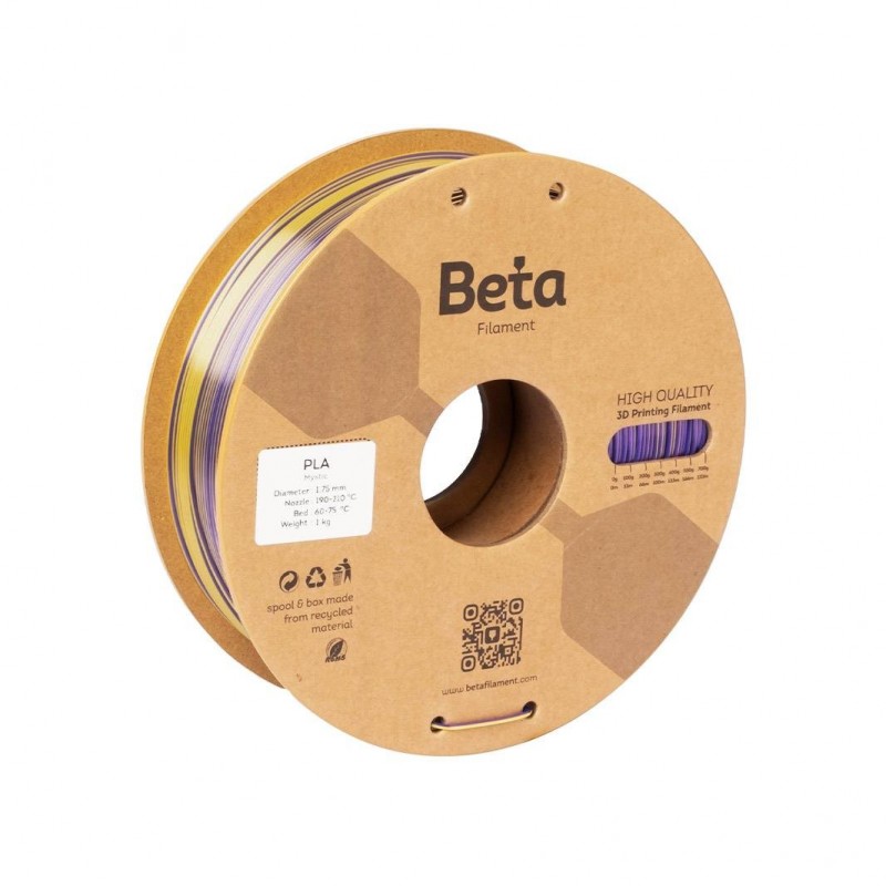 Beta PLA-Mystic Silk Filament Blue Purple Yellow