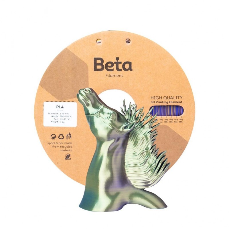 Beta PLA-Mystic Silk Filament Blue Purple Yellow