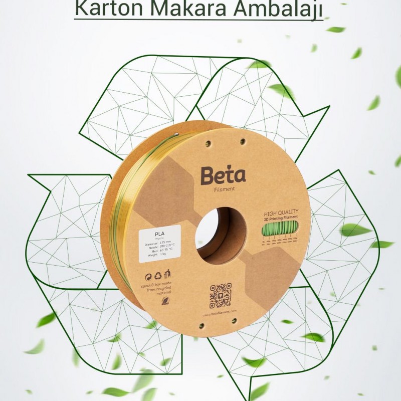 Beta PLA-Mystic Silk Filament Gold Green Fuchsia