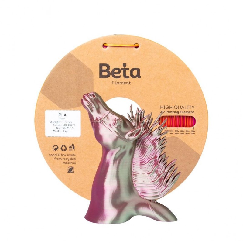 Beta PLA-Mystic Silk Filament Gold Green Fuchsia