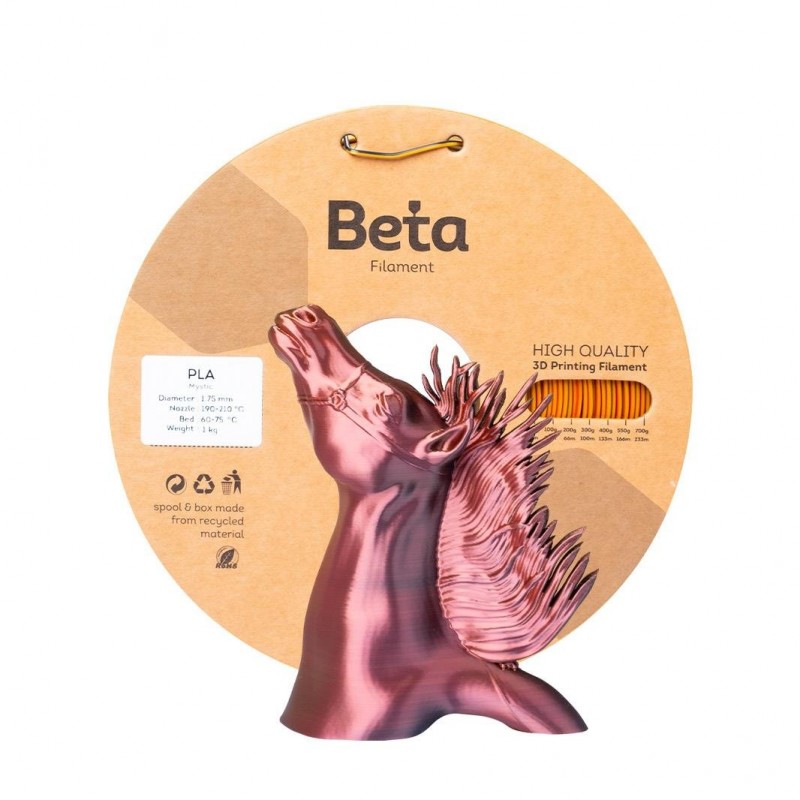 Beta PLA-Mystic Silk Filament Red Gold Black