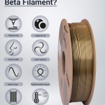 Beta PLA-Mystic Silk Filament Red Gold Black