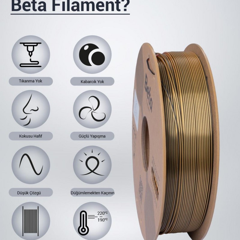 Beta PLA-Mystic Silk Filament Red Gold Black