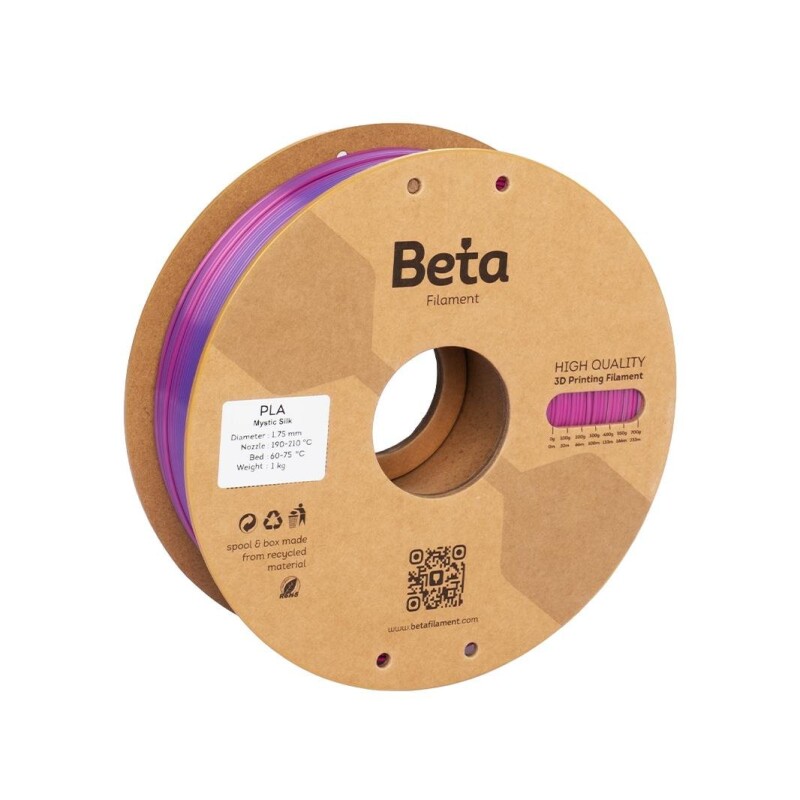 Beta PLA-Mystic Silk Filament Rose Red Purple Silver