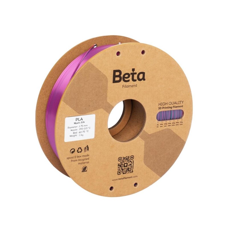 Beta PLA-Mystic Silk Filament Rose Red Green Blue