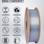 Beta PLA-Silk Filament Silver