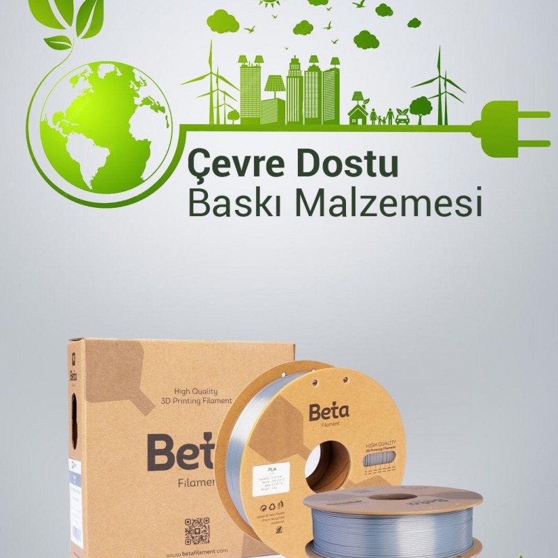 Beta PLA-Silk Filament Silver