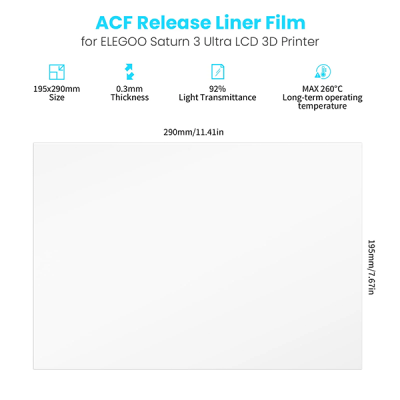 ELEGOO ACF Film 5 Adet- Saturn 3 Ultra