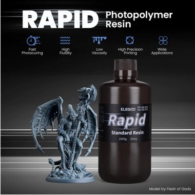 ELEGOO Standart Rapid (Hızlı) Reçine Gri 1Kg