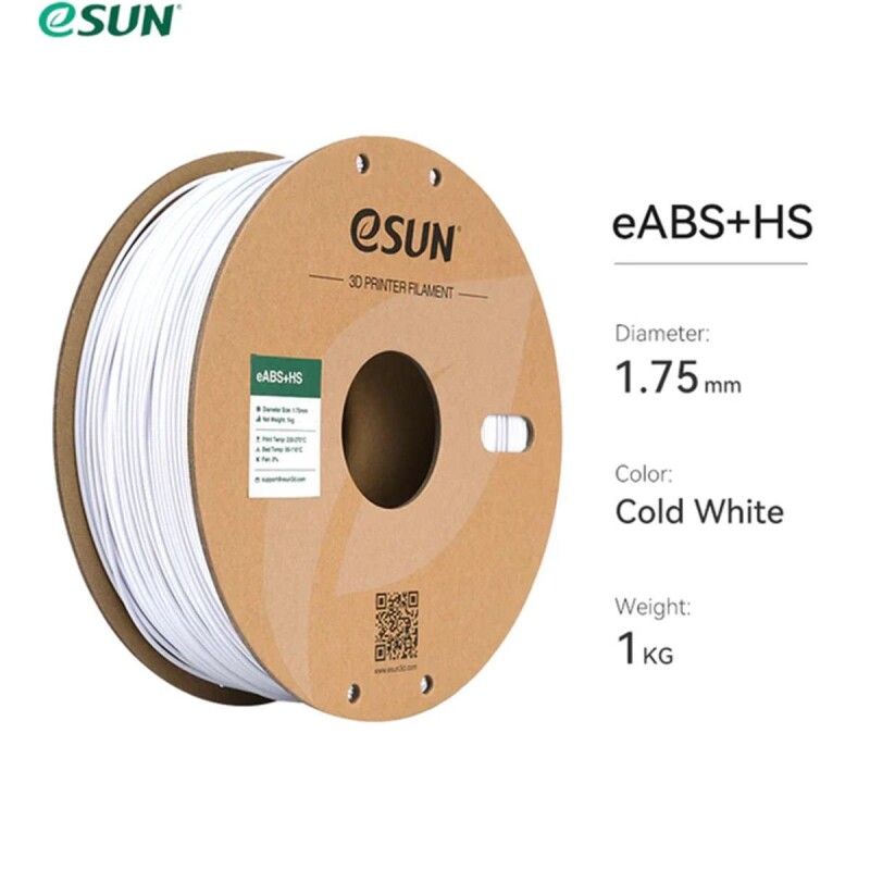 Esun ABS+ HS Filament Cold White