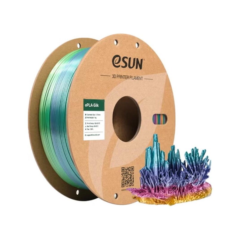 Esun eSilk-PLA Filament Coral