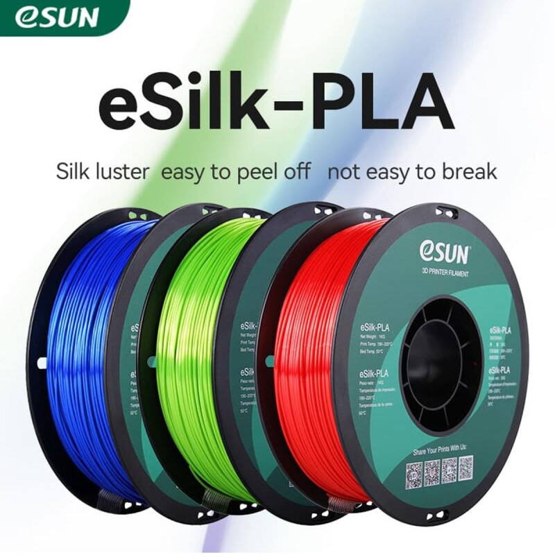 Esun eSilk-PLA Filament Dark Yellow
