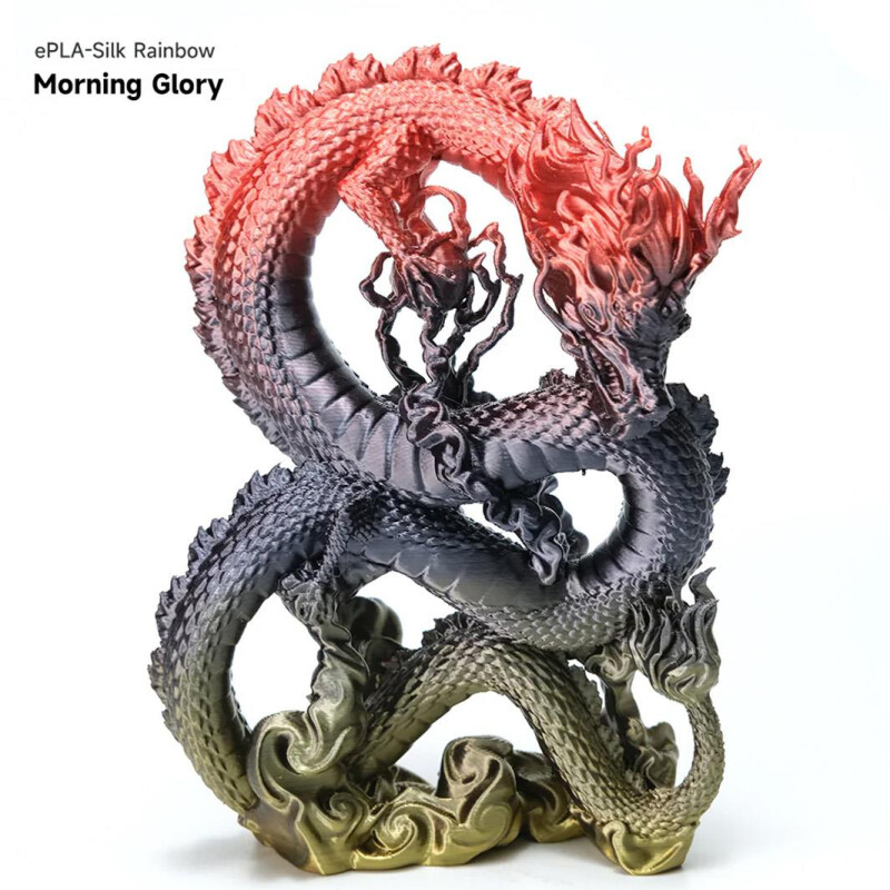 Esun eSilk-PLA Filament Rainbow Morning Glory