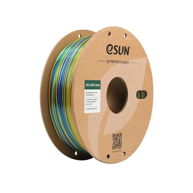 Esun PLA-Silk Candy Filament Gold-Blue-Green