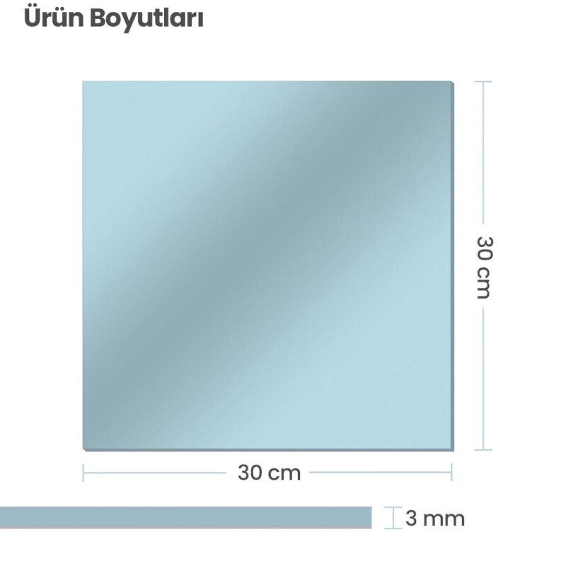 xTool 3mm Silver Mirror Acrylic 30*30cm 5pcs