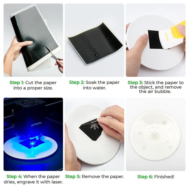 xTool Laser Engraving Paper Black 4pcs