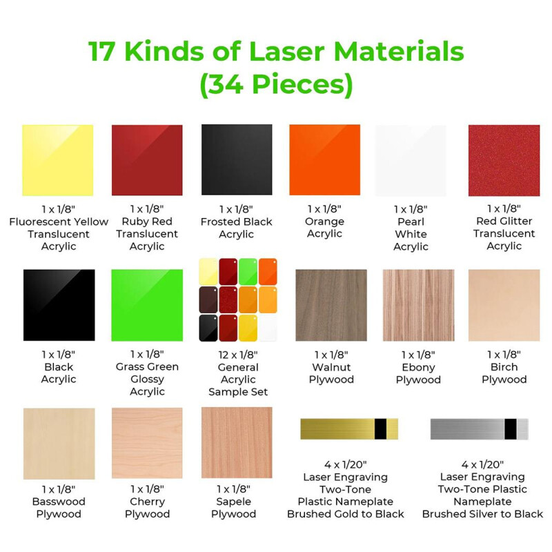 xTool S1 Laser Material Kit