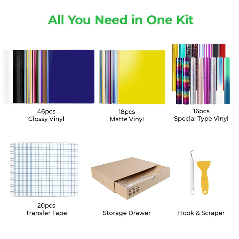 xTool Self-adhesive Vinyl Kit 80pcs
