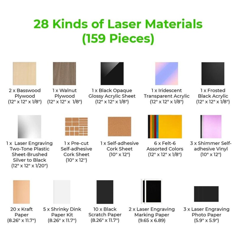 xTool Ultimate Laser Material Kit
